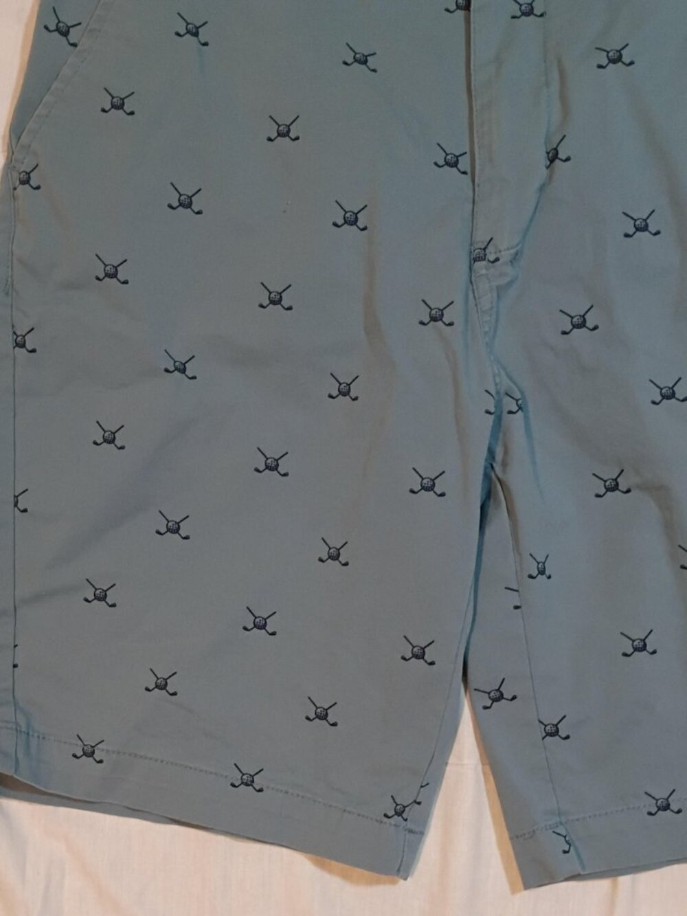 Hudson + Barrow/Chino Shorts/Mens 32/Slate Blue/Golf Print Country Club Preppy S - Picture 4 of 8